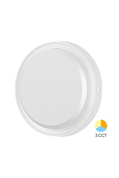 Braytron PLAFONIERA LED 18W 3in1 D:222MM IP65 ALB BULKHEAD RND