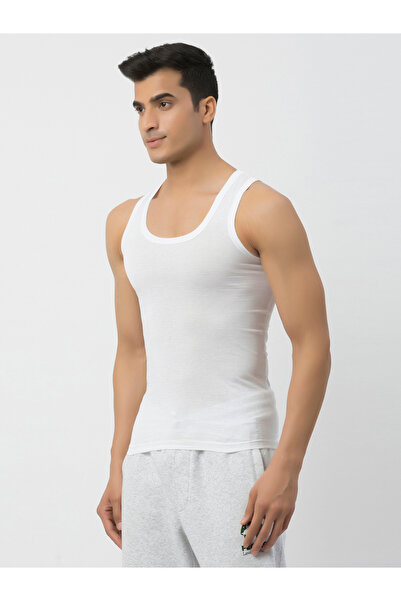 John Player By Styli Pack of 2 - Solid Scoop Neck Cotton Vest
