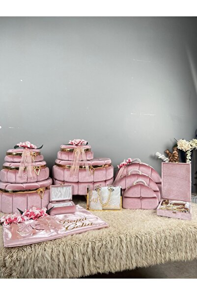 Benjamin Çeyiz Kişiye Özel Sandık Seti Çeyiz Seti ve Pleksi Fanus