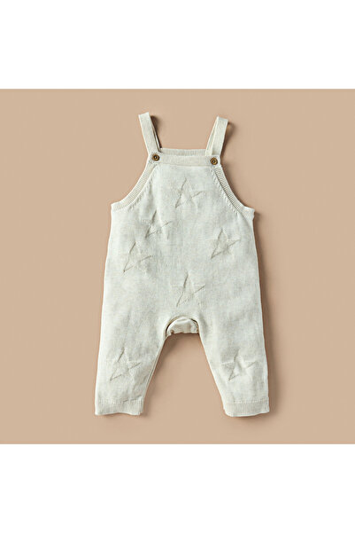Juniors Star Textured Dungaree and Long Sleeve T-shirt Set