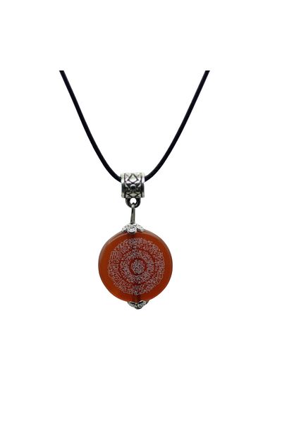 CEZY Women Men Hilye-I Sheriff Written Brown Agate Stone Necklace Natural Stone Necklace Gift Jewelry
