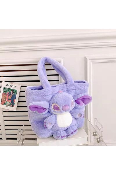 MOAWAVE Children's bag made of Plus, Stitch type, dimensions 35x27cm, color Purple MOAWAVE™