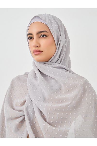 Styli Dobby Design Hijab with Head Cap