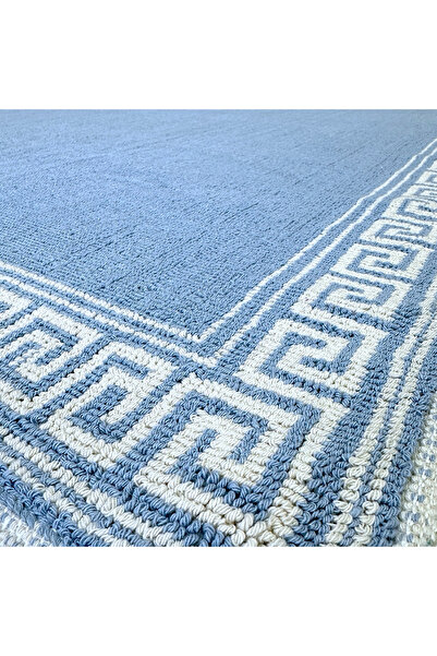 OEM Woven Cotton Rug, Blue, 60 x 90 cm, CBB100