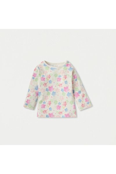Juniors Floral Print Long Sleeves T-shirt and Pyjama Set