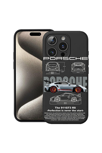 bestcase ® Премиум силиконов калъф за Apple iPhone 16 Pro, Porsche, 1828633 P...