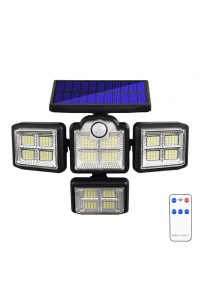 DRSELL Outdoor Solar Lamp 333 LED, Motion Sensor, Adjustable Arms, IP65, 5m Panel