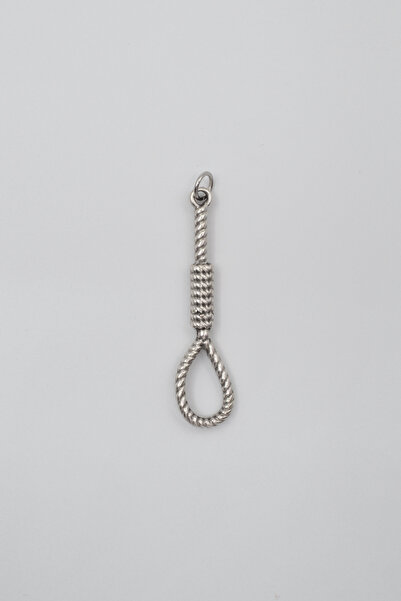 Bu Farklı Halat - Urgan - İdam Düğümü Kolye Ucu - Antik Gümüş Kaplama - Kadın...