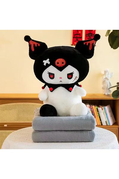 MOAWAVE Plush Toy Kuromi with Blanket, 45cm MOAWAVE™