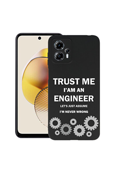 bestcase ® Slim Silicon Case For Motorola Moto G53, Trust me I'm an engineer,...