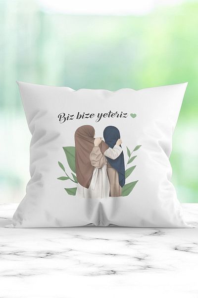 ÇELİKLER HEDİYE 2 Special for Girlfriends We Only Need Us Printed Pillow