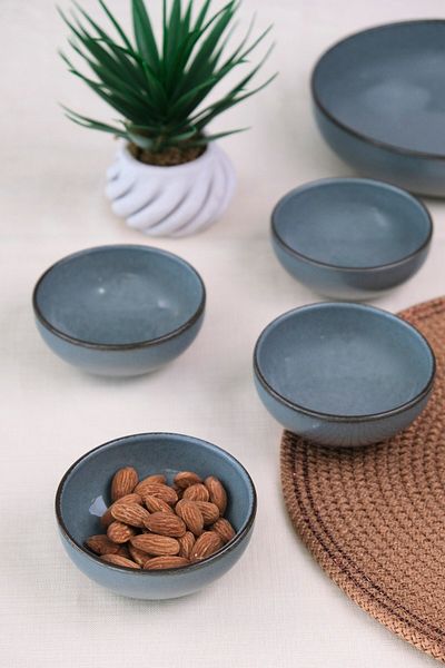 Kütahya Porselen Moderna Bowl Blue 4 Pieces 10cm Mul10Kss4730P01