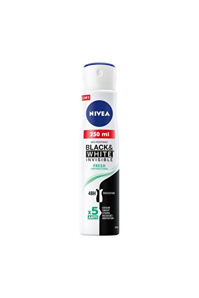 NIVEA Deodorant spray Invisible Black & White Fresh for Women, 250 ml