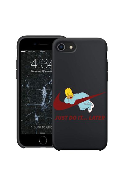 bestcase ® Husă subțire din silicon pentru Apple iPhone SE 3 / SE 2 / 7 / 8, Just Do It Later, 1396527 B 1869