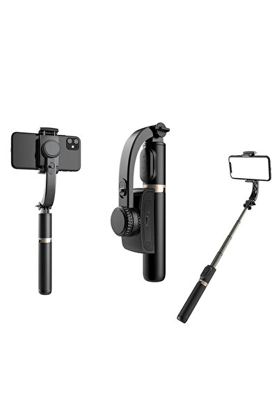 Techsuit Stick selfie cu trepied, telecomandă, anti-vibrații, 75 cm - (Q08) - Negru