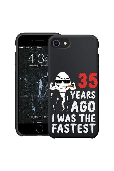 bestcase ® Husă subțire din silicon pentru Apple iPhone SE 3 / SE 2 / 7 / 8, acum 35 de ani, 1396527 B 1899
