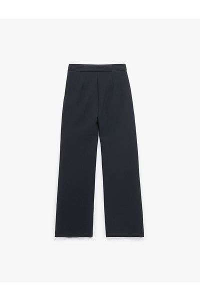 Koton High Waist Button Pocket Detail Wide Leg Pants