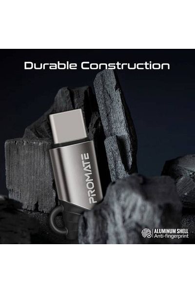 Promate Lightning to USB-C adapter supports data transfer and charging