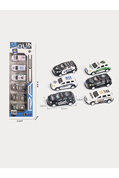 Sam Toys By Styli مجموعة من 6 قطع - سيارة من سبائك معدنية قابلة للسحب للخلف
