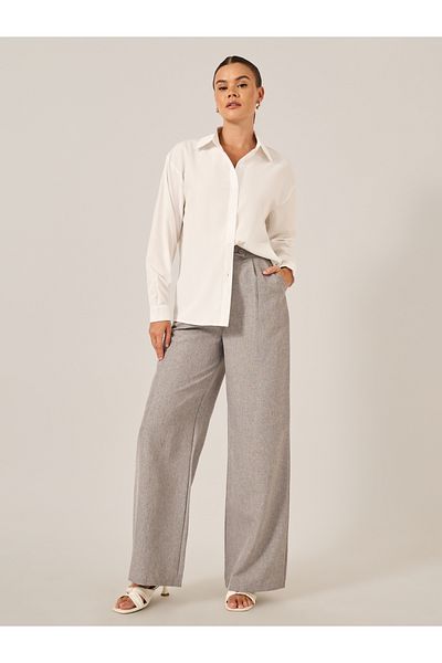 Take Two By Styli Solid Long Sleeve Spread Collar Shirt