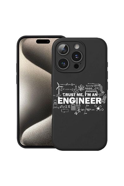 bestcase ® Husă premium din silicon pentru Apple iPhone 15 Pro, Trust Me I'm Engineer, 2033097 PB 1859