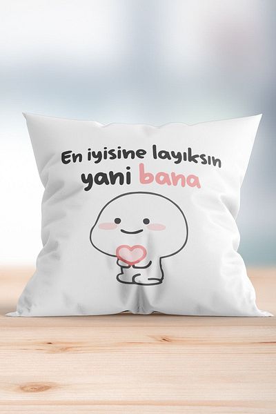 ÇELİKLER HEDİYE You Are Worthy of the Best so Me Printed Pillow