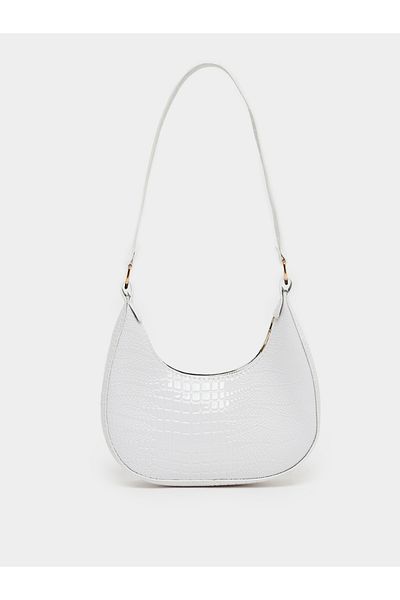 Styli White Croco Shoulder Bag