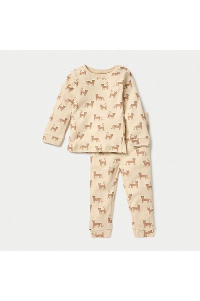 Juniors All-Over Leopard Print T-shirt and Pyjama Set