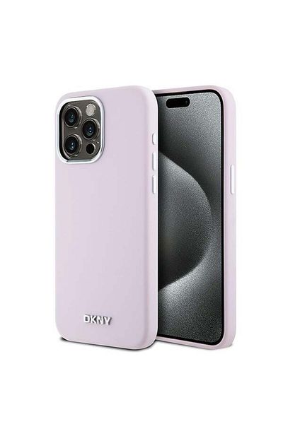 Dkny Case for Apple iPhone 15 Pro Max - Hard Liquid Silicone Logo MagSafe Magnetic Stylish Pink