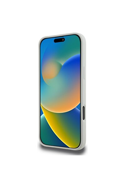 Karl Lagerfeld Θήκη για iPhone 16 Pro - Karl Lagerfeld Σιλικόνη MagSafe - Μπεζ Κεφαλή Karl&Choupette