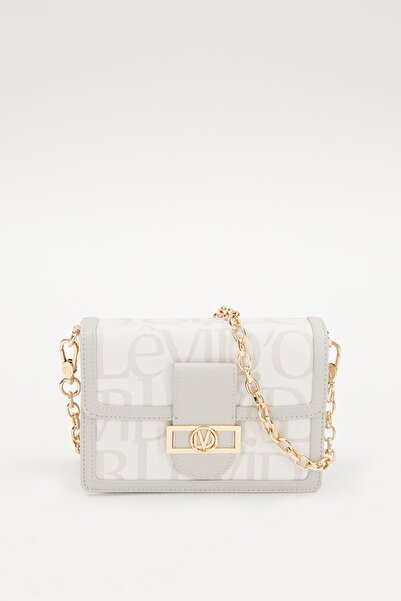 Levidor YAZI BASKILI ZİNCİR DETAY OMUZ ÇANTASI