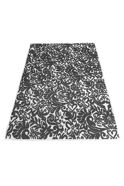 OEM Covor țesut din Bumbac, gri, 80x150 cm, CBB224