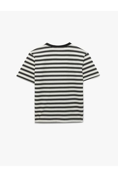 Koton Regular Fit Short Sleeve Crew Neck Textured T-Shirt