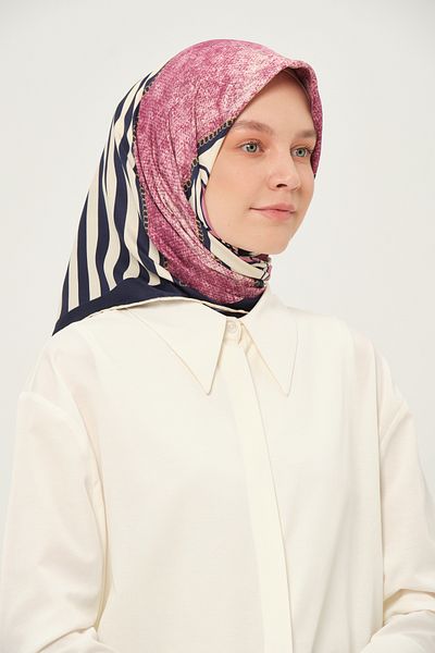 Madame Polo Τυπωμένο Twil Κασκόλ Πολύχρωμο Αντιολισθητικό Ύφασμα χωρίς τσαλακώματα