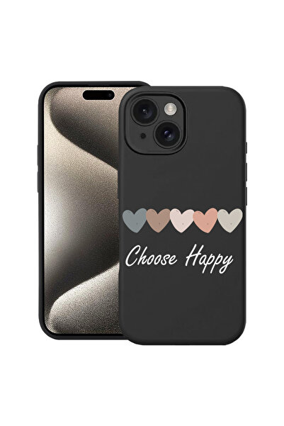 bestcase ® Θήκη σιλικόνης Premium για Apple iPhone 15 Plus, Choose Happy, 169...