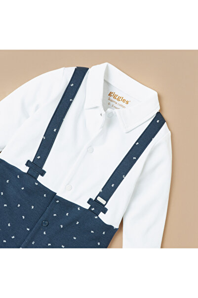 giggles Collared Sleepsuit with Long Sleeves