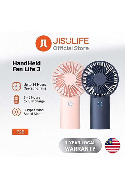 JISULIFE Ventilator portabil 4000mAh - (F2B) - Roz