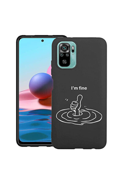 bestcase ® Husă subțire din silicon pentru Xiaomi Redmi Note 10 Pro, I'm Fine...