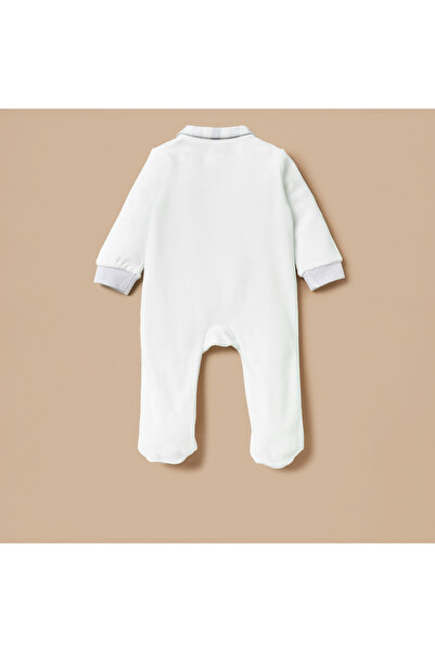 giggles Penguin Applique Closed Feet Sleepsuit with Long Sleeves