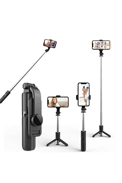 Techsuit Stick selfie stabil cu trepied și autodeclanșator, 73 cm, Mini - (L11) - Negru