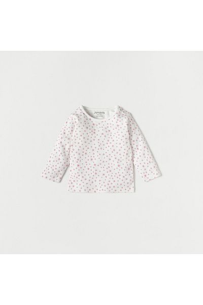 Juniors All-Over Floral Print Cotton T-shirt and Pyjama Set