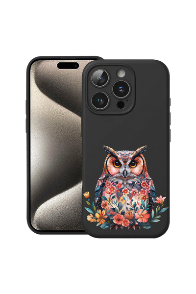 bestcase Husă premium din silicon pentru Apple iPhone 15 Pro Max, OWL, 166865...