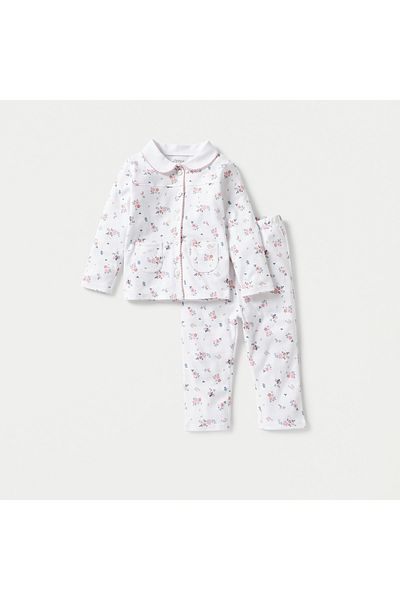 Juniors All-Over Floral Print Shirt and Pyjama Set