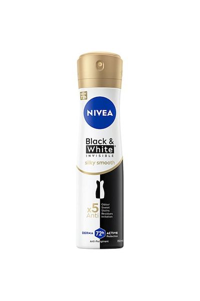 NIVEA Deodorant spray Invisible for Black & White Silky Smooth, 250 ml