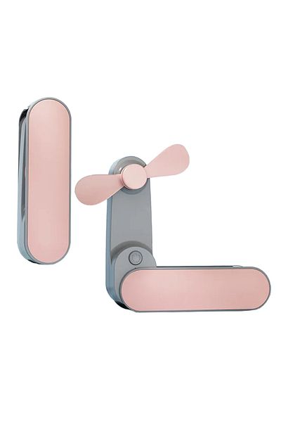 Techsuit Portable Fan, 1200mAh - (TF1) - Pink