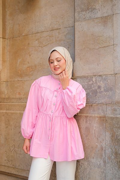 LOCCO Women's Stoned Tunic Pink
