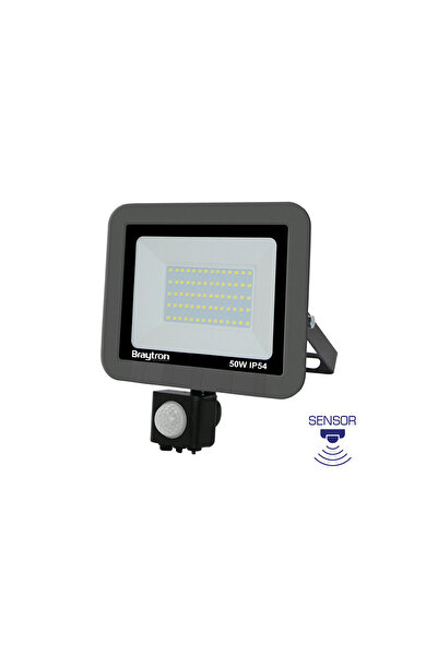 Braytron PROIECTOR LED SLIM 50W 3000K + SENZOR IP44