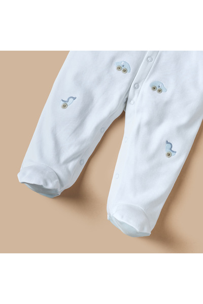 Juniors Embroidered Sleepsuit with Long Sleeves