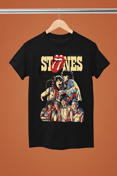 MAGORS Rolling Stones Printed Cotton Crew Neck Regular Fit Short Sleeve Women's Tshirt