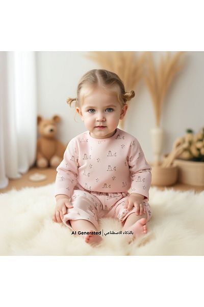 Juniors Bunny Print T-shirt and Pyjama Set